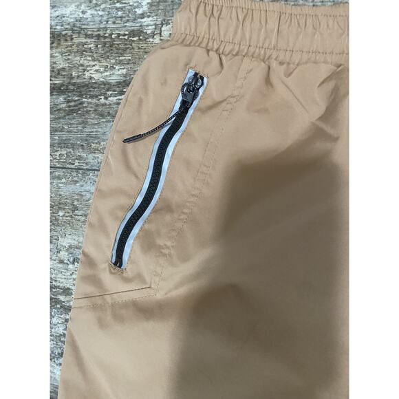 SP Essentials Men's Polyester Joggers Zipper Pockets Brown Size L - Picture 3 of 11